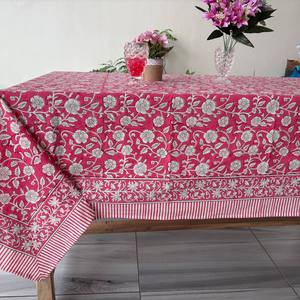 Elegant Handblock Printing <b>Table</b> <b>Cloth</b> Textile Plain Cotton <b>Table</b> Cover Custom Logo Christmas <b>Table</b> Clothes - Product Image 3