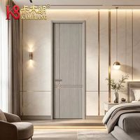 Porte intérieure en bois composite finition mate, surface anti-traces de doigts, isolation acoustique, moderne, pour chambre, hôtel, salle de bain, entrée