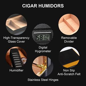 Durable <b>Lockable</b> Spanish Cedar Wood Freestanding Electric Compressor Commercial Display Humidifier Cigar Humidor <b>Cabinet</b> - Product Image 5