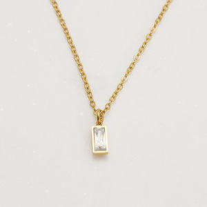 Europäisch-Amerikanische Edelstahl 18K Geburtsstein-Halskette für Damen, INS, kein Ausfallen, Dezember-Geburtstag, Harz-Joker, modischer Bambus-Stil - Product Image 4