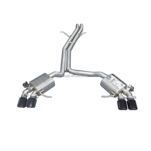 Silencieux d'échappement à valve en acier inoxydable pour Porsche Macan Turbo/S/GTS V6 2.9T 3.0T 3.6T SS304 avec embouts - Product Image 1