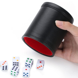 Nuevo Producto en Oferta, Taza de Dados de Cuero de Alta Calidad, Forma Redonda, Tamaño y Logotipo Personalizables, Tazas de Dados de Cuero para Juegos de Mesa, Uso para Adultos - Product Image 3