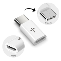 Vente chaude Micro vers Type-C OTG Convertisseur Noir Blanc Micro Usb vers Usb c Adaptateur Mini USB C vers OTG Convertisseur