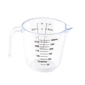 संभाल के साथ 300ml टिकाऊ खाद्य ग्रेड प्लास्टिक बीकर मापने - Product Image 1