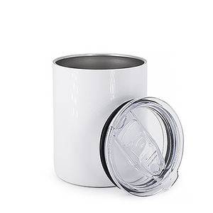 Vaso de Acero Inoxidable Ecológico de 12 oz, Estilo Vintage, Delgado y Recto, para Sublimación, Color Blanco Vino, con Tapa de 6-12, Disponible en Almacén de EE. UU. - Product Image 2