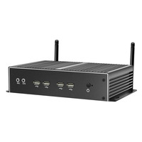 Mini ordinateur de bureau industriel I5 4200U sans ventilateur 2 * LAN RJ45 6 * COM RS232 RS485 WIFI VGA H-DMI USB Support AES-NI