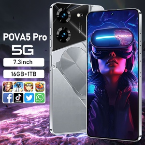 Hot bán pova5pro 16GB + 1TB điện thoại thông minh <span class=keywords><strong>7</strong></span>.3inch Mở khóa thẻ kép 5g điện thoại <span class=keywords><strong>Android</strong></span> 13 Deca Core chơi game điện thoại di động - Product Image 1