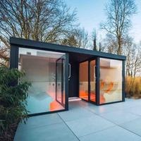 Sauna extérieur de luxe et bain à remous Maison Préfabriquée en bois Spa Cabin Modern Garden Relaxation Pod for Weatherproof Wellness Retreat
