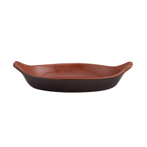 จานเสิร์ฟวัลคาเนีย โอวัล เทอร์ราคอตต้า 25 × 6 ซม. สีน้ำตาลทูโทน - Product Image 1