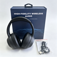 Headphone Nirkabel Over-Ear, ANC, Headset Over-Ear Nyaman untuk Gaming, Perjalanan, Kantor