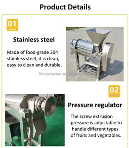 1000kg par heure Presse à froid industrielle commerciale vis extracteur de lait de coco gingembre jus de fruits presse-agrumes extracteur Machine - Product Image 4