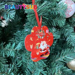 Longstar BEAUTYSUB HD sublimazione metallo <span class=keywords><strong>natale</strong></span> ornamenti in alluminio rivestiti in bianco trasferimento di calore stampe foto forma personalizzata - Product Image 4