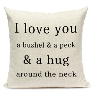 Thư Tình Yêu Nhà Linen Ném Gối Trường Hợp <span class=keywords><strong>Sofa</strong></span> Bắc Âu Trang Trí Đệm Bao Gồm Tùy Chỉnh Gối Bìa - Product Image 2