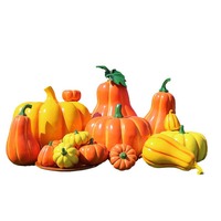 Grandes sculptures extérieures écologiques en résine artificielle sur le thème de la citrouille et des légumes pour les paysages de vergers et de jardins