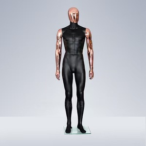 Lavinia 2025 New Fashion Chrome Gold Male Mannequin Full Body <strong>Dummy</strong> with Plastic Base for Boutique Display - Product Image 3