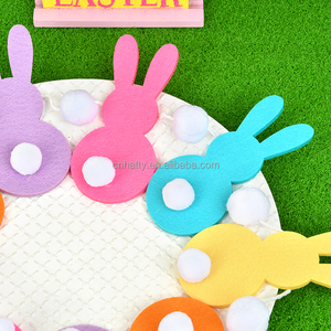 Guirnalda de Decoración de Conejitos de Pascua de Fieltro de Lana de Nueva Zelanda para Decoración de Fiesta de Pascua - Product Image 3