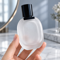 Flacons vaporisateurs de parfum en verre vides de 10 ml, 30 ml, 50 ml, atomiseurs de parfum portables avec bouchons noirs pour l'emballage d'échantillons de voyage