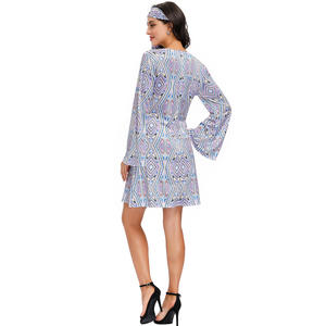 Halloween 70s Hippie <span class=keywords><strong>Love</strong></span> <span class=keywords><strong>Peace</strong></span> Costume Cosplay Femme Adulte Vintage - Product Image 2