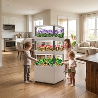 Armoire hydroponique verticale multi-niveaux compacte pour la maison avec pompe, système modulaire de culture intérieure facile à utiliser pour blocs de plantes DIY