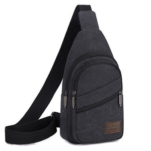 Men's Canvas Chest <b>Bag</b> Large Capacity Single Shoulder Crossbody <b>Bag</b> For Leisure Travel Breathable Comfortable - Product Image 5