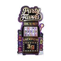 Support d'affichage en carton ondulé personnalisé en forme de machine à sous 3D, support de panneau publicitaire pour jeu de jackpot, présentoir en papier pour promotion au détail