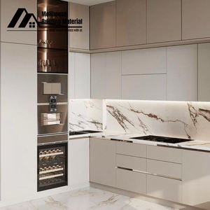 Alta calidad <span class=keywords><strong>blanco</strong></span> <span class=keywords><strong>perla</strong></span> diseños libres lujo cocina isla gabinete cocina armarios muebles para apartamento Cocina - Product Image 6