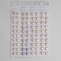 Perles d'eau douce rondes blanches naturelles de grande taille 11-12 mm en paire pour la fabrication de bijoux DIY