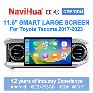 วิทยุติดรถยนต์ระบบแอนดรอยด์ Navihua พร้อมระบบนำทาง GPS เครื่องเสียงสเตอริโอ รองรับ Carplay และ Android Auto ขนาด 11.6 นิ้ว สำหรับรถยนต์โตโยต้า ทาโคมา ปี 2016-2023 - Product Image 2