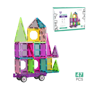 2024 <span class=keywords><strong>Cool</strong></span> Gadgets 3D <span class=keywords><strong>Montessori</strong></span> tige Transparent éducation jouet carreaux magnétiques cristal clair bloc de construction ensemble voiture - Product Image 4