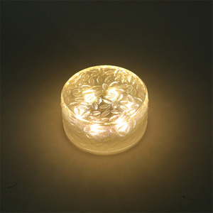 <span class=keywords><strong>Pavé</strong></span> paysage étanche rond en forme d'hexagone <span class=keywords><strong>verre</strong></span> dépoli brique marchepied pont solaire brique de glace lumière pour sol de jardin extérieur - Product Image 3