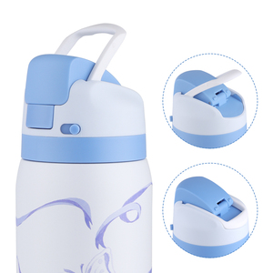 Botella <span class=keywords><strong>de</strong></span> <span class=keywords><strong>Agua</strong></span> <span class=keywords><strong>de</strong></span> Acero Inoxidable para Niños, 16oz 24oz 32oz, Termo Aislado a Prueba <span class=keywords><strong>de</strong></span> Fugas con Asa <span class=keywords><strong>de</strong></span> Transporte para la Escuela y Viajes - Product Image 4