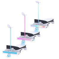 Base de refroidissement de support de stockage horizontal GP-533 pour support de Console PS5 SLIM support de casque double chargeur avec lumière rvb