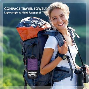 Toalla de Microfibra de Secado Rápido, Personalizada, en Varios Tamaños, con Bolsa de Malla Cilíndrica Colorida, para Deportes y Viajes, Venta al Por Mayor - Product Image 5