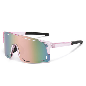 Lunettes de soleil sportives colorées, coupe-vent, demi-monture, pour le cyclisme, protection UV400, unisexe, pour activités de plein air - Product Image 5