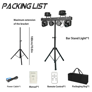 Barra Luci da Palco con 2 Teste Mobili da 30W + 6 Fari Par da 8W + 2 Effetti Butterfly RGBW da 10W Strobo Spot per DJ Disco Club - Product Image 6