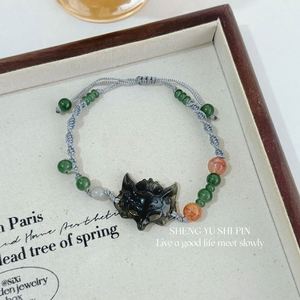 Pulsera de Cuentas Colorida de Moda con Dije de Zorro de Cristal para Niña, Pulsera Premium Tejida a Mano con Máscara de Zorro Personalizada - Product Image 3