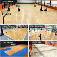 Revêtement de sol sportif souple en PVC OBANA à installer soi-même, écologique, imperméable, tapis synthétique, longueur personnalisée, terrain de basketball intérieur