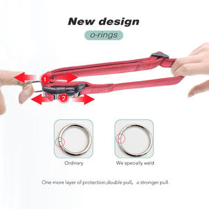 Collar de mascota clásico de nailon liso redondo ajustable para perros Cierre de botón de comodidad separable disponible colores sólidos razas pequeñas - Product Image 5