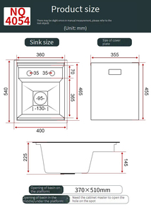 Évier de cuisine multifonctionnel en acier inoxydable, <span class=keywords><strong>mini</strong></span> évier à fente cachée, petit évier pour appartement, lavabo pour les mains - Product Image 6