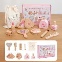 Trousse de Maquillage Princesse en Bois, Ensemble Coiffeuse et Coiffeuse de Jeu pour Enfants, Cadeau Unisexe Beiyang, Âges 2-7