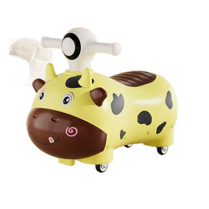 Childrens Ride On Car Cow Shape Plastic Four Wheel Twist Vehicle With Lights Music For 2 To 4 Years Old Unisex Toy - Product Image 4