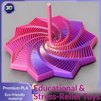 Jeu d'empilage de tours de carottes - Jouet anti-stress pour enfants - Design en spirale dégradé - Imprimé en 3D rose/violet - Petites/moyennes/grandes tailles