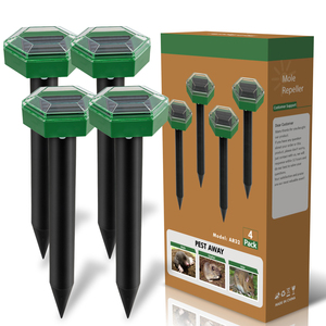 X-pest 2024 nhà máy mới nhất năng lượng mặt trời sóng âm nốt ruồi Repeller ngoài trời siêu âm rat Repellent vườn Chuột gopher Repellent - Product Image 1