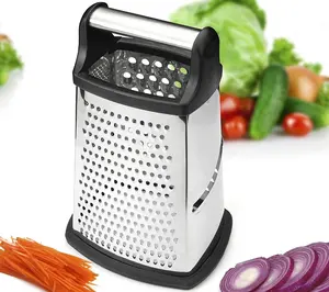 Professional Four-Sided Stainless Steel Box Grater Grate Cheese Vegetables Herbs Stainless Steel Box Grater