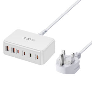Cargadores multifunción 120W Gan cargador de pared estación de carga más vendida para <span class=keywords><strong>iPhone</strong></span> 15 14 13 Pro Max dispositivos electrónicos de escritorio - Product Image 2