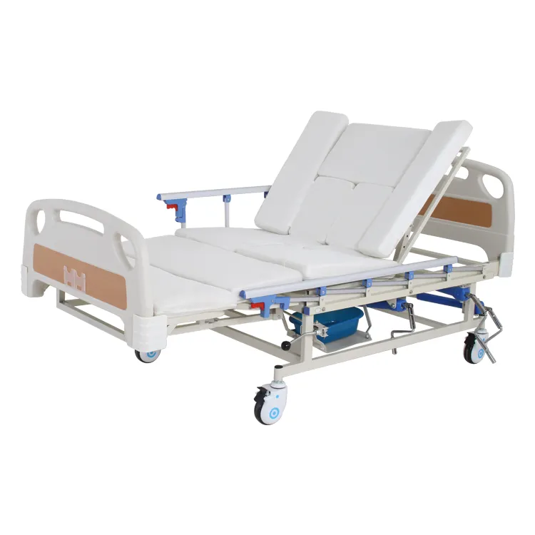 Factory lowest price Multifunctional electric manual homecare nursing hospital bed with toilet