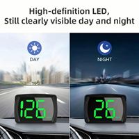 Head-Up Display GPS Mobil Baru dengan Alarm Kecepatan Berlebih GPS Terintegrasi, Plug & Play, Layar Lebar OLED, Unit Kecepatan Digital KMH/MPH