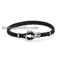 Bracelet fait à la main unisexe en Nylon plaqué argent, vente en gros, 10 pièces