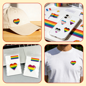 Pin Metálico Personalizado con la Frase "Eres Seguro/a Contigo Misma/o", Accesorio para el Mes del Orgullo, Bandera Arcoíris con Corazón, para el Grupo de Apoyo Juvenil LGBTQIA+ - Product Image 6