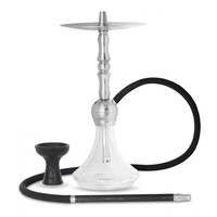 Nouveau Narguilé Moderne Doré de 21 pouces avec Miroir, Chicha en Aluminium et Verre, Ensemble Complet